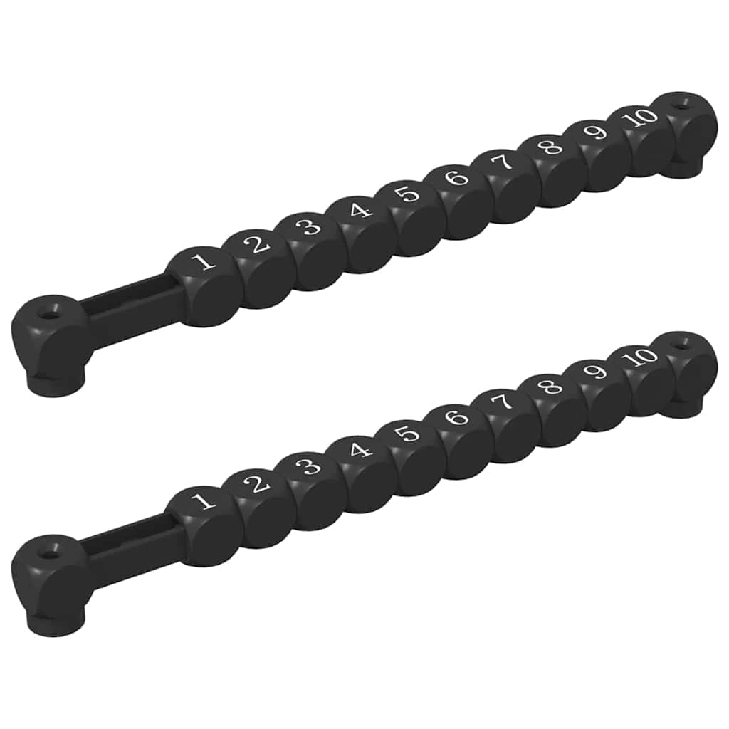 Fodbold Bord Tællere 2 pcs Sort 30 x 2,2 x 2,9 cm HIPS