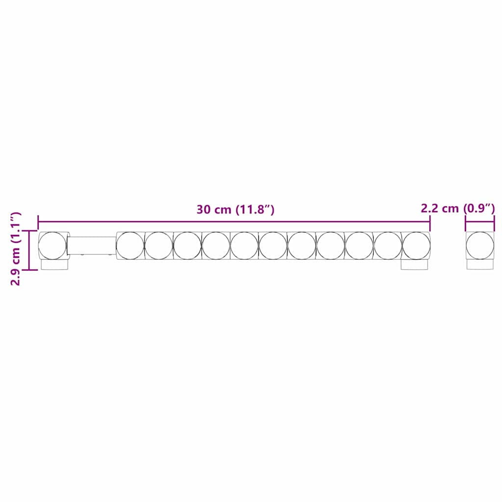 Fodbold Bord Tællere 2 pcs Sort 30 x 2,2 x 2,9 cm HIPS