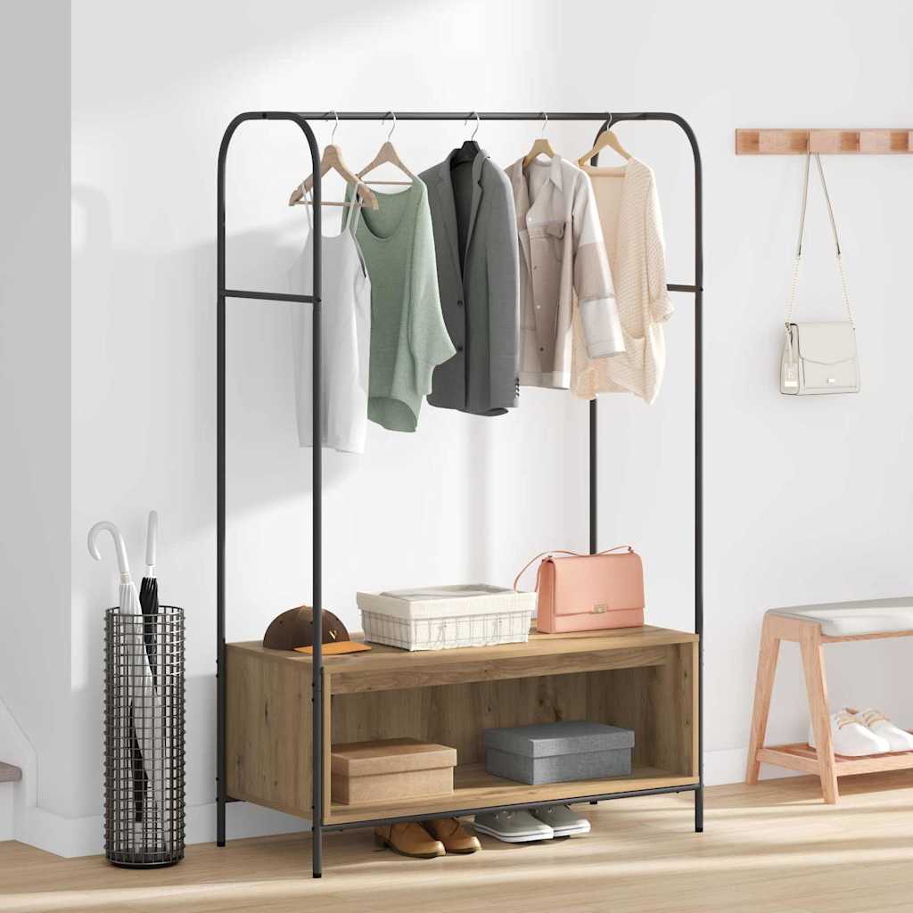Tøjstativ Brun eg 100 x 44 x 160 cm Konstrueret træ