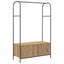 Tøjstativ Brun eg 100 x 44 x 160 cm Konstrueret træ