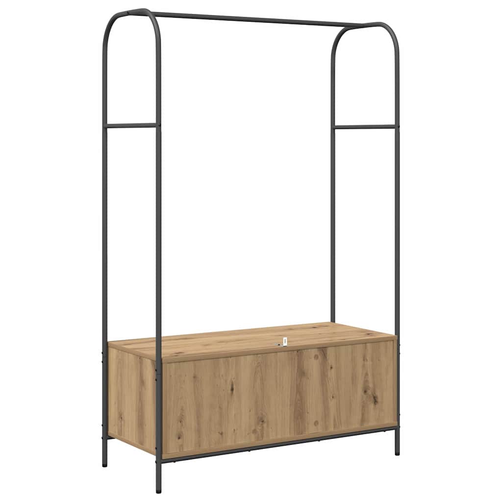 Tøjstativ Brun eg 100 x 44 x 160 cm Konstrueret træ