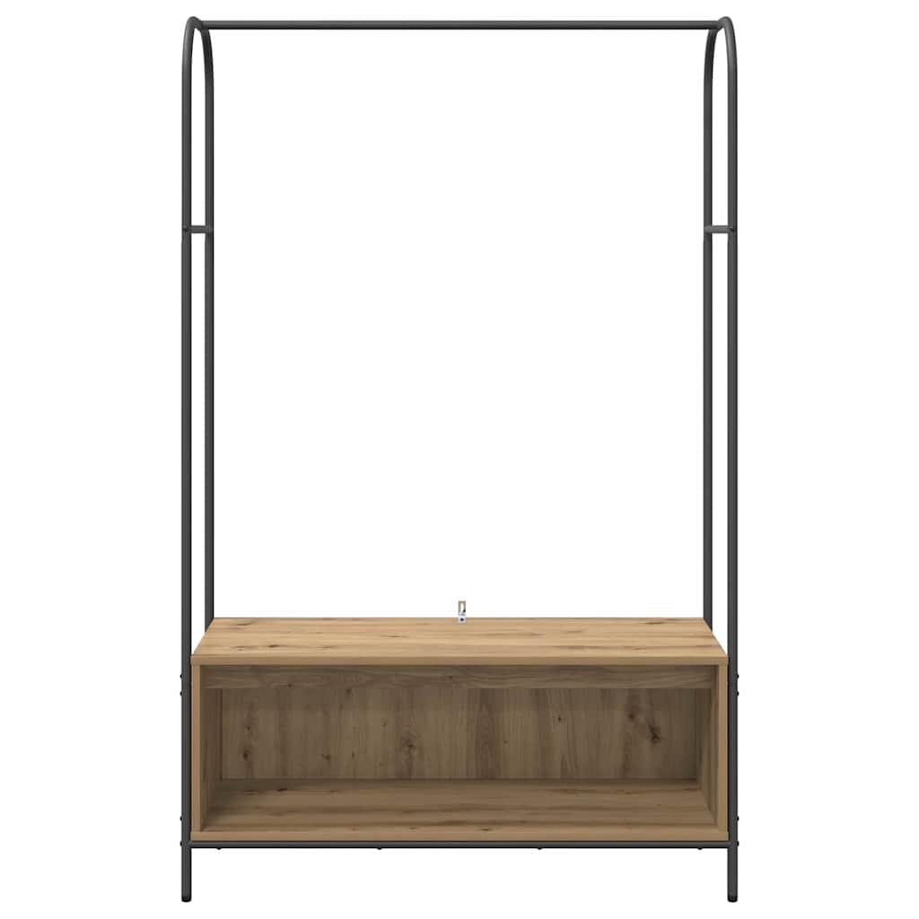 Tøjstativ Brun eg 100 x 44 x 160 cm Konstrueret træ