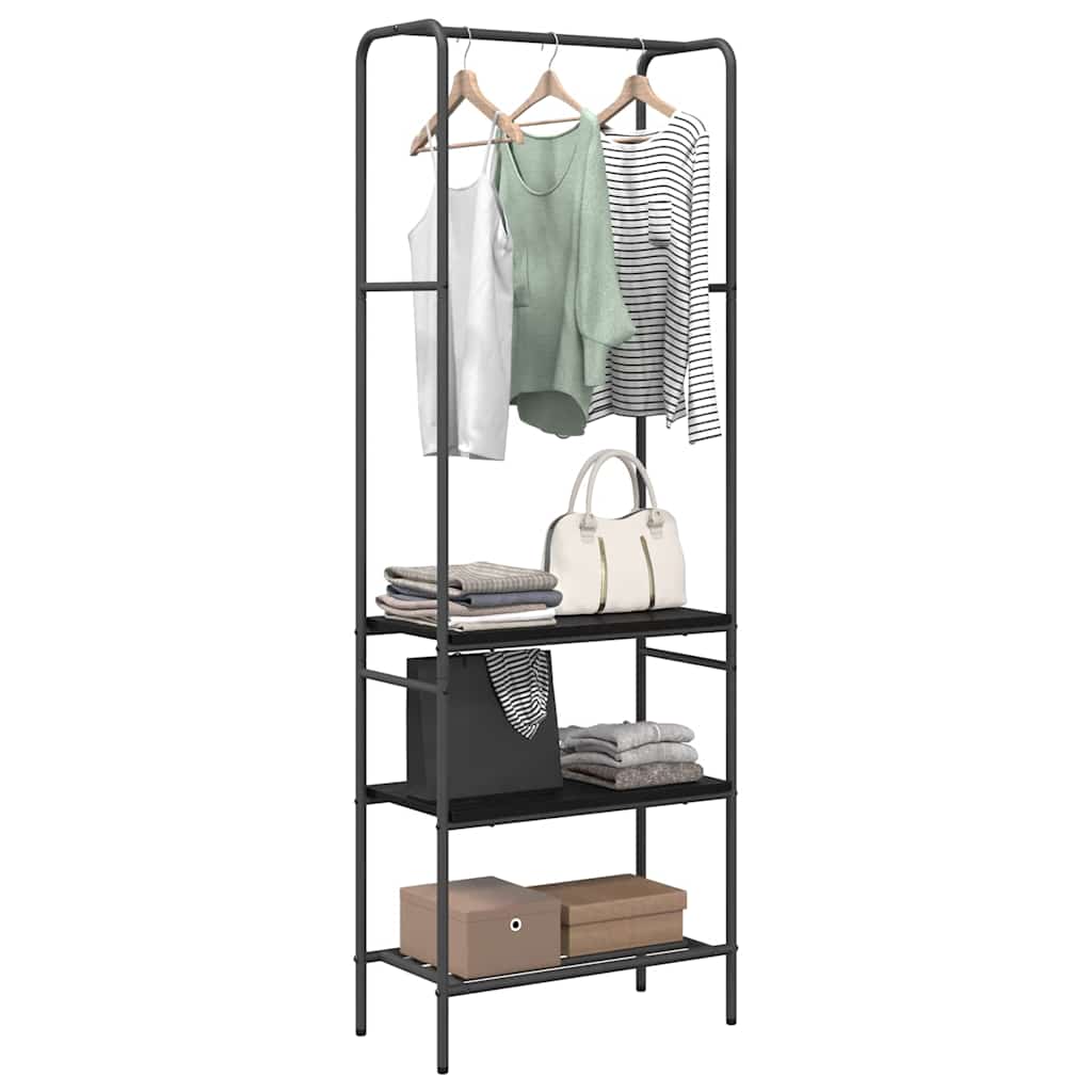 Tøjstativ Sort eg 60 x 30 x 171 cm Konstrueret træ