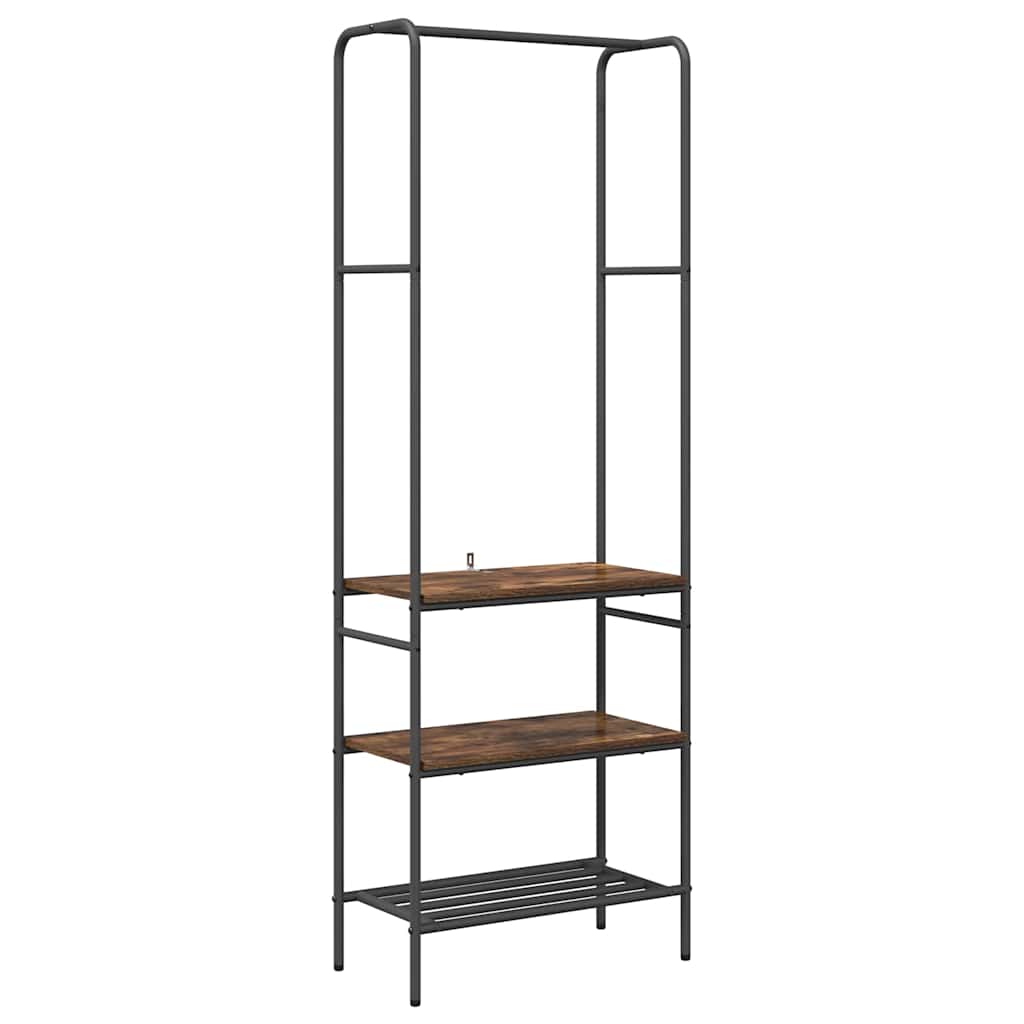 Tøjstativ Røget eg 60 x 30 x 171 cm Konstrueret træ