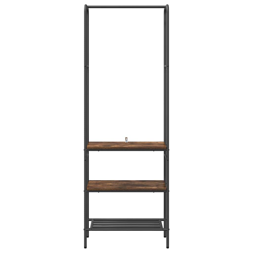 Tøjstativ Røget eg 60 x 30 x 171 cm Konstrueret træ