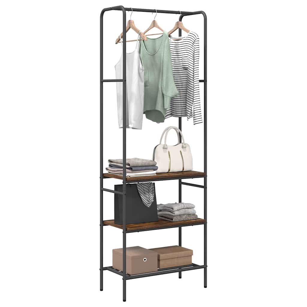 Tøjstativ Røget eg 60 x 30 x 171 cm Konstrueret træ