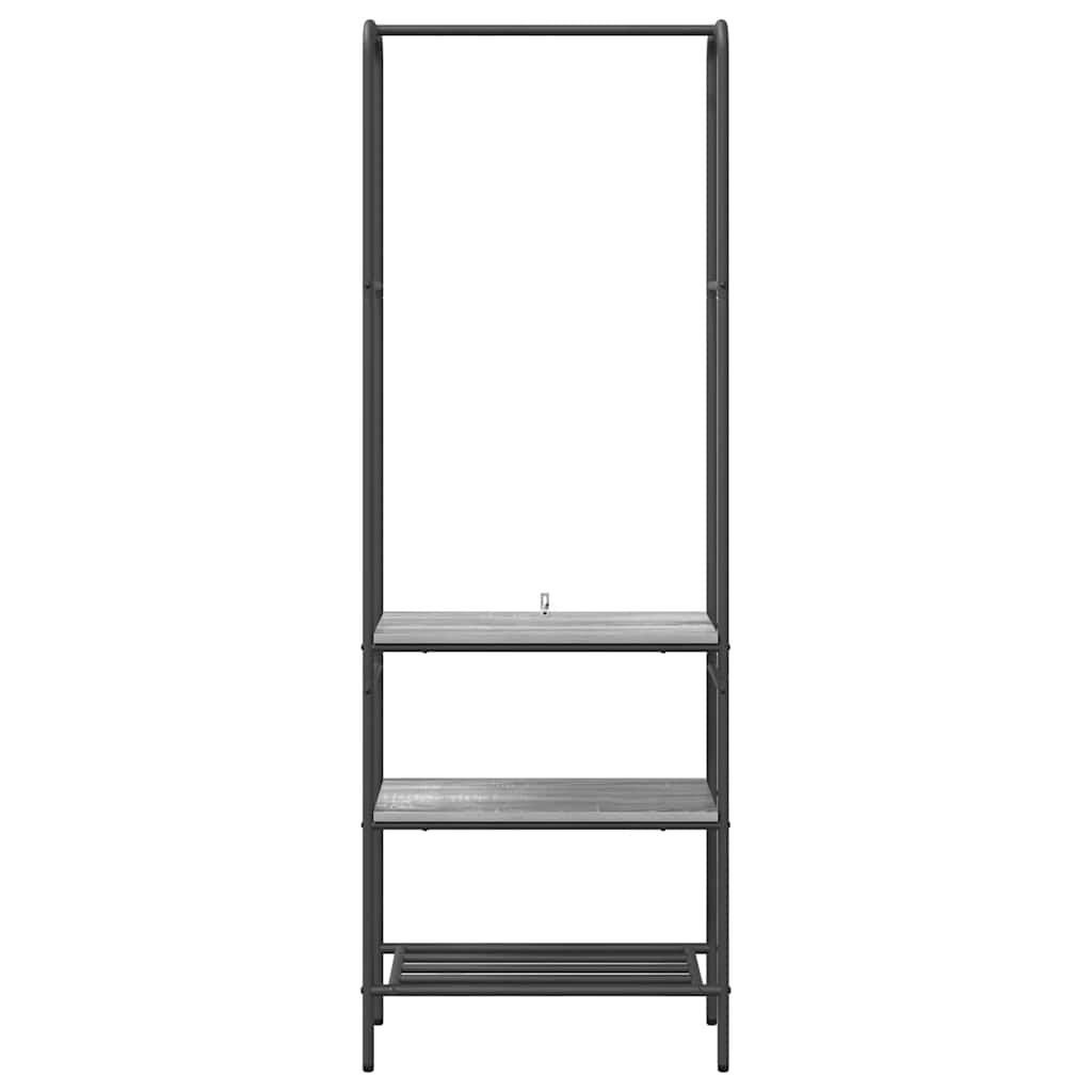 Tøjstativ Grå sonoma-eg 60 x 30 x 171 cm Konstrueret træ