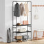 Tøjstativ Sort eg 77 x 30 x 171 cm Konstrueret træ