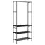 Tøjstativ Sort eg 77 x 30 x 171 cm Konstrueret træ