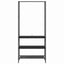Tøjstativ Sort eg 77 x 30 x 171 cm Konstrueret træ