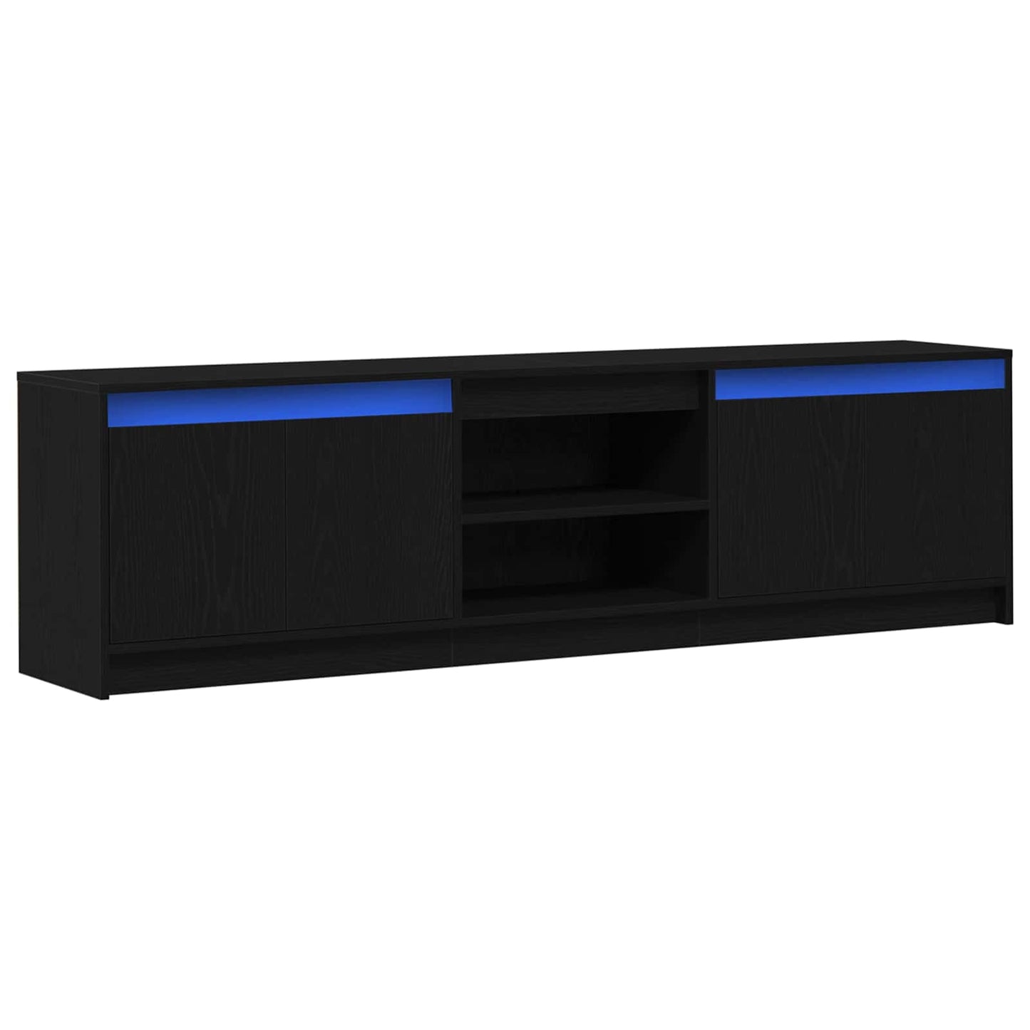 TV Enheder 2 pcs Sort 180 x 34 x 50 cm Konstrueret træ