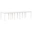 Havemøbel Bord Hvid 300 x 100 x 73 cm polyrattan