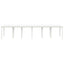 Havemøbel Bord Hvid 350 x 100 x 74 cm polyrattan