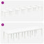 Havemøbel Bord Hvid 350 x 100 x 74 cm polyrattan