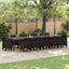 Havemøbel Bord Brun 400 x 100 x 73 cm polyrattan