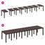 Havemøbel Bord Brun 400 x 100 x 73 cm polyrattan