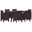 Have Spisebordssæt 7 pcs Brun Polt rattan