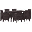 Have Spisebordssæt 7 pcs Brun Polt rattan