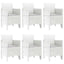Have Spisebordssæt 7 pcs Hvid Polt rattan