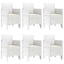 Have Spisebordssæt 7 pcs Hvid Polt rattan