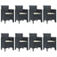 Have Spisebordssæt 9 pcs Antracit Polypropylen