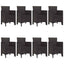 Have Spisebordssæt 9 pcs Brun Polypropylen