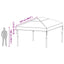 Gazebo Cover Erstatning Transparent 400 x 300 x 32 cm PVC
