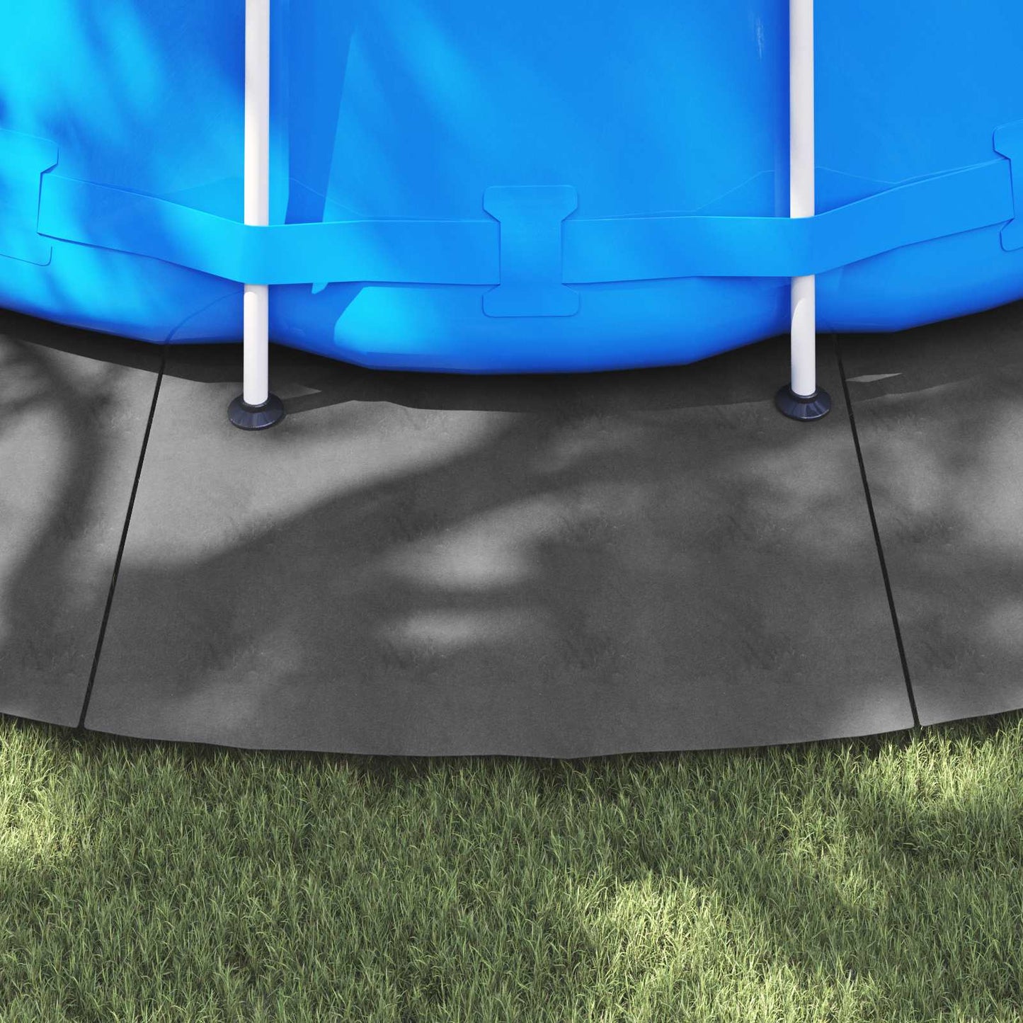 Pool Bundark Lysegrå Ø 610 cm Non-woven stof
