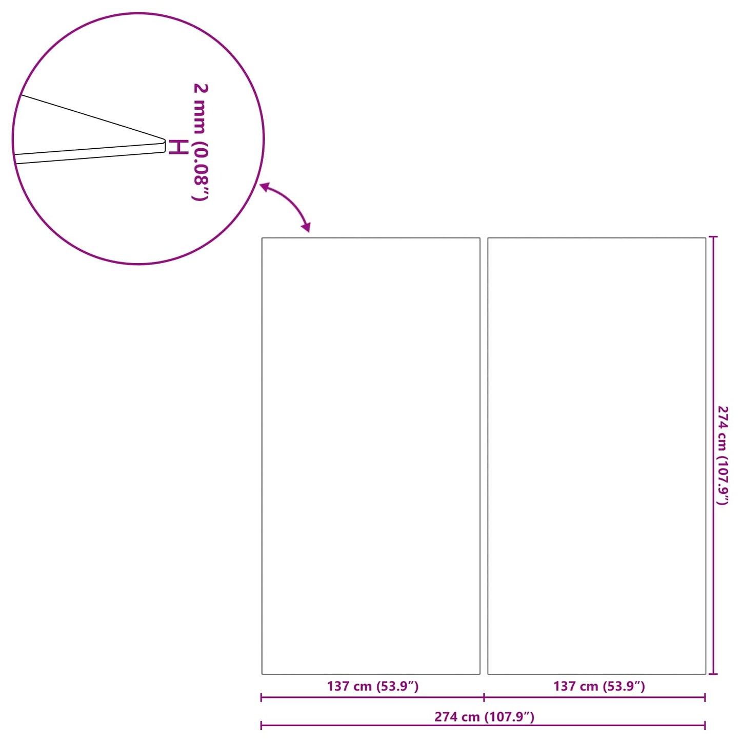Pool Bundark 1 274 x 274 x 0,1 cm Firkantet Non-woven stof til