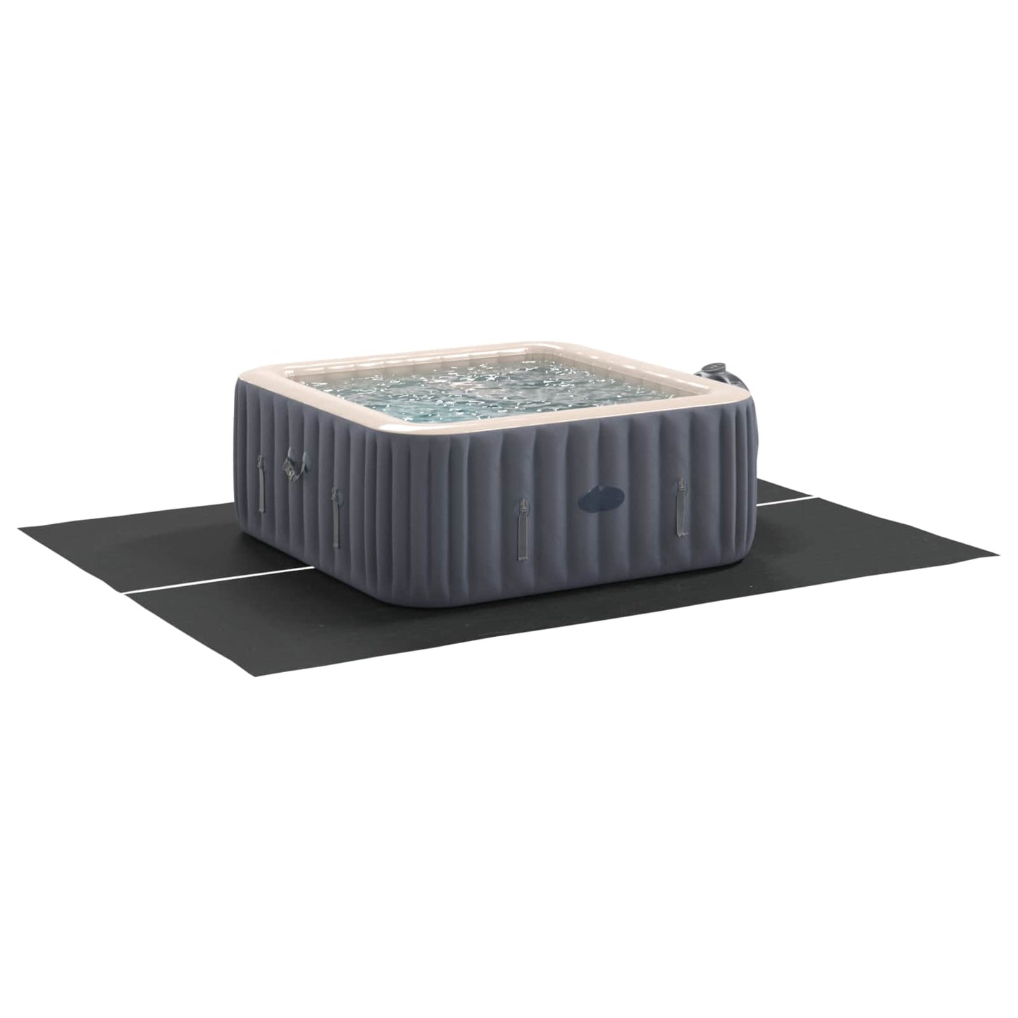 Pool Bundark 300 x 220 x 0,1 cm Rektangulær Non-woven stof Sort