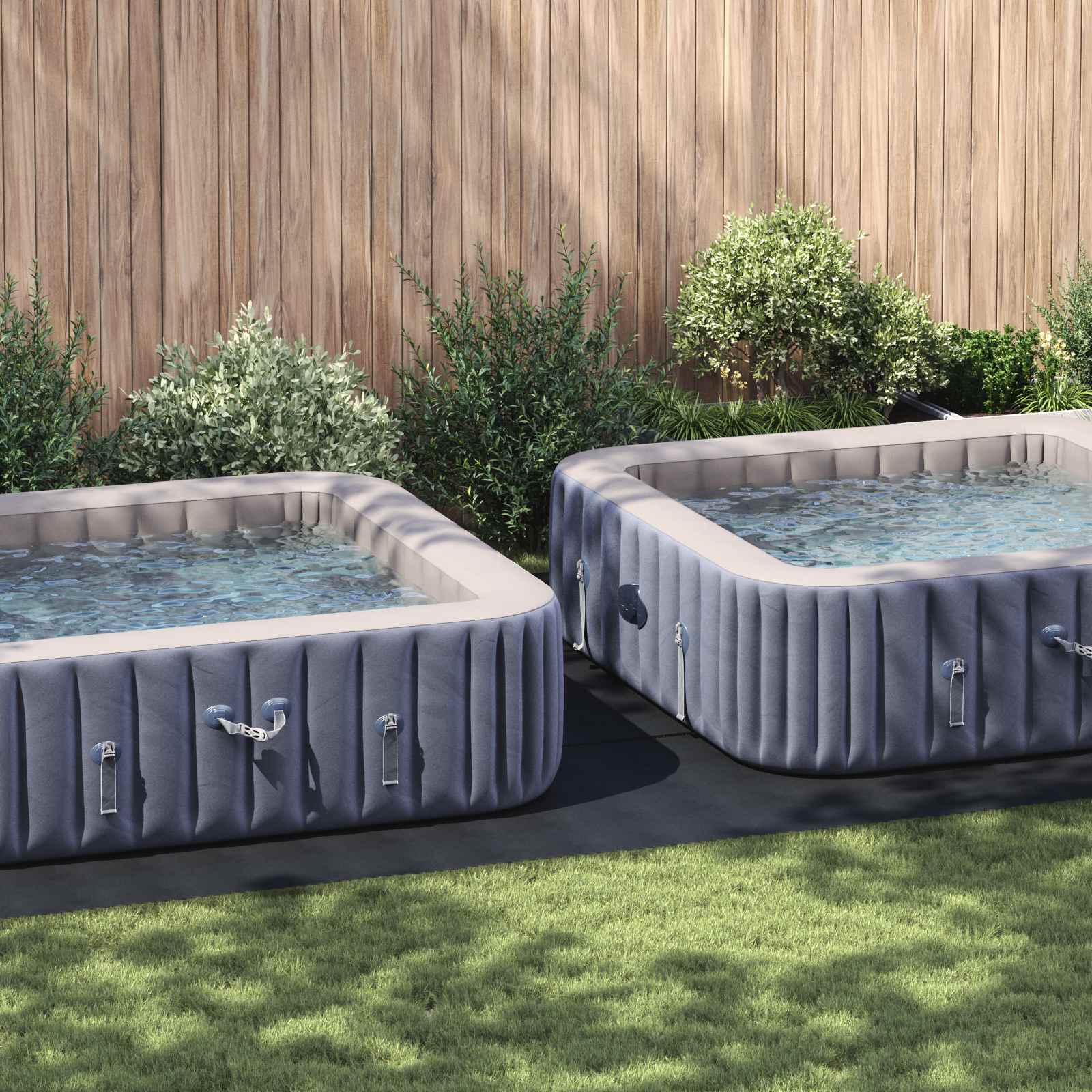 Pool Bundark Sort 750 x 372 x 0,1 cm Non-woven stof billede