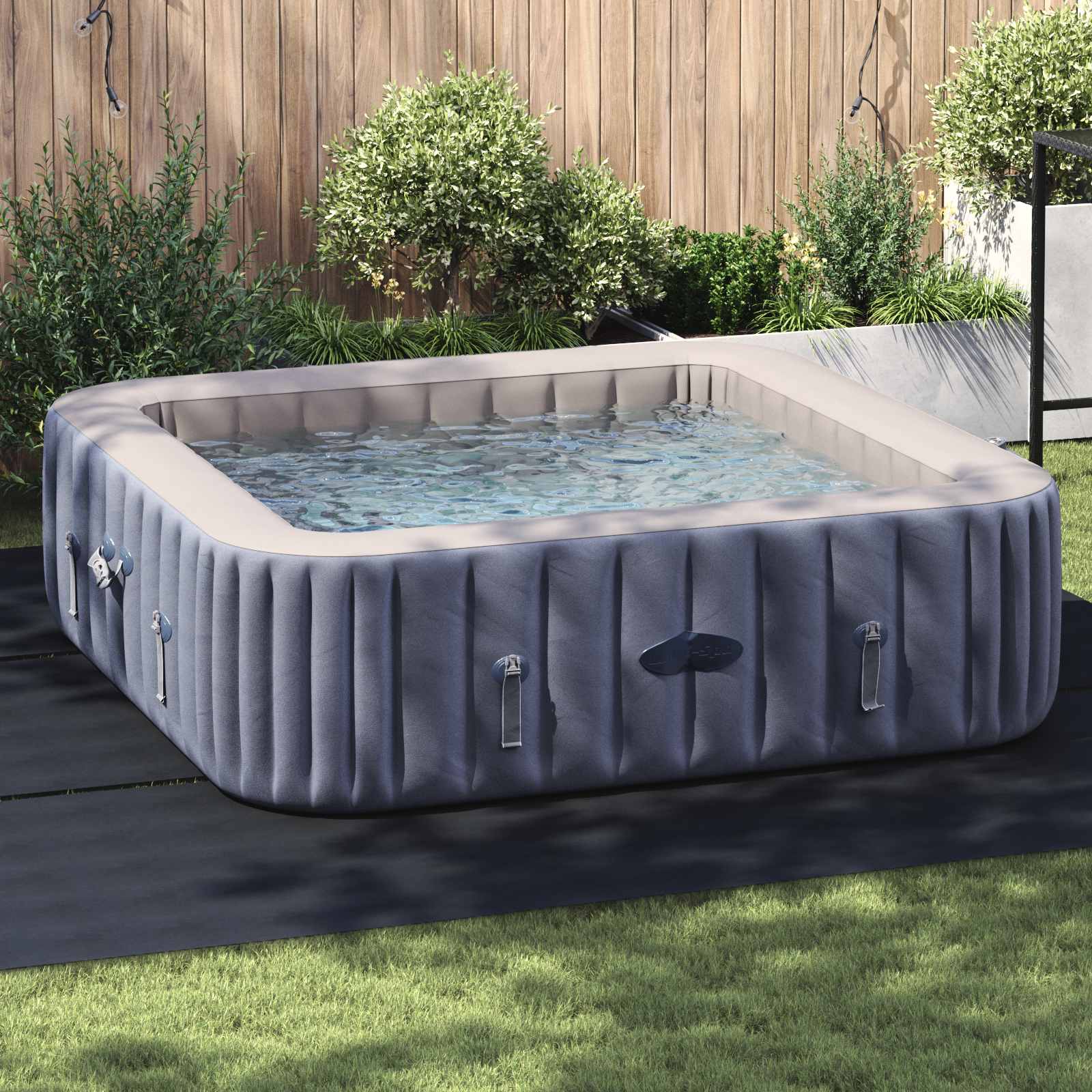 Pool Bundark 396 X 396 X 0,1 Cm Non-woven Stof - Sort