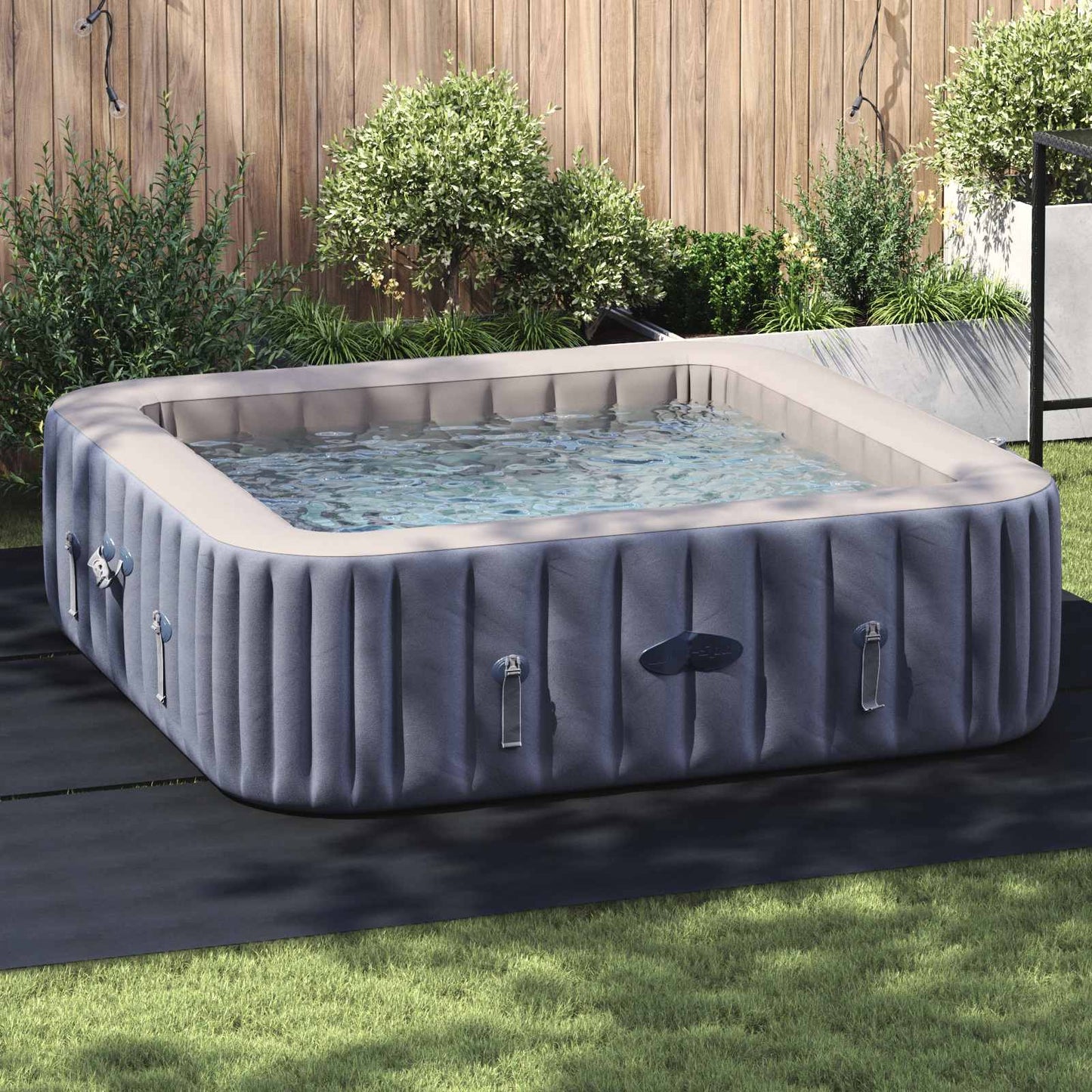 Pool Bundark Sort 396 x 396 x 0,1 cm Non-woven stof