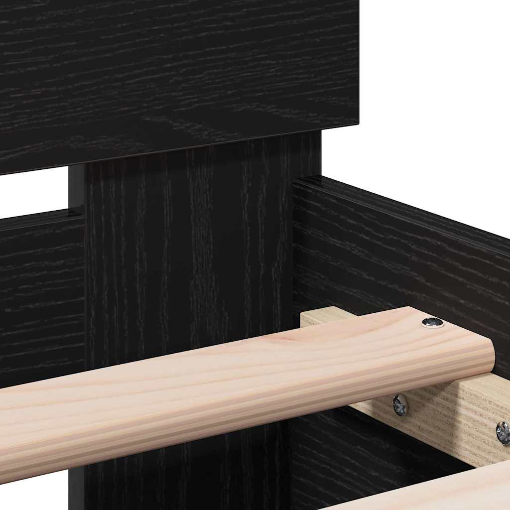Sengestel Sort eg 203 x 95 x 70 cm Konstrueret træ