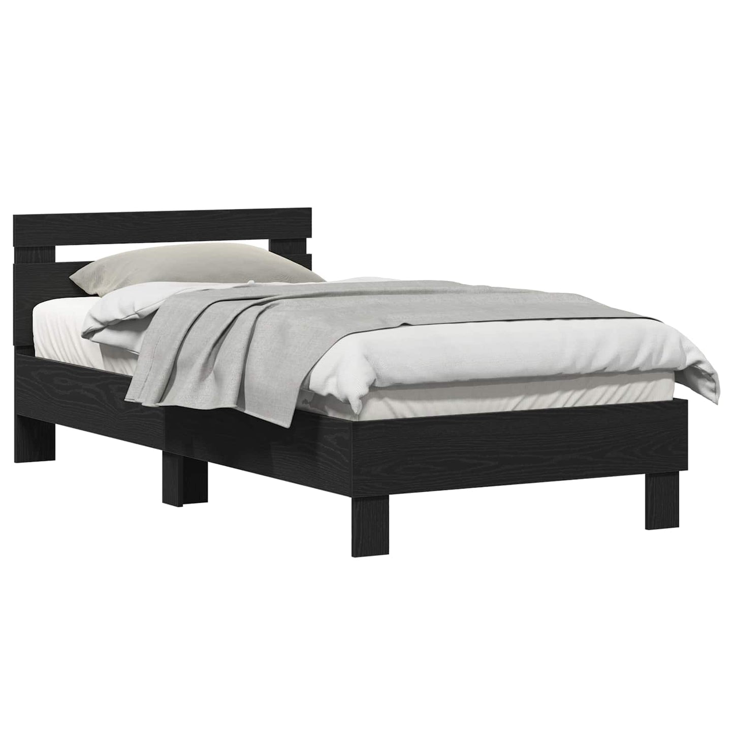 Sengestel Sort eg 193 x 95 x 88 cm Konstrueret træ