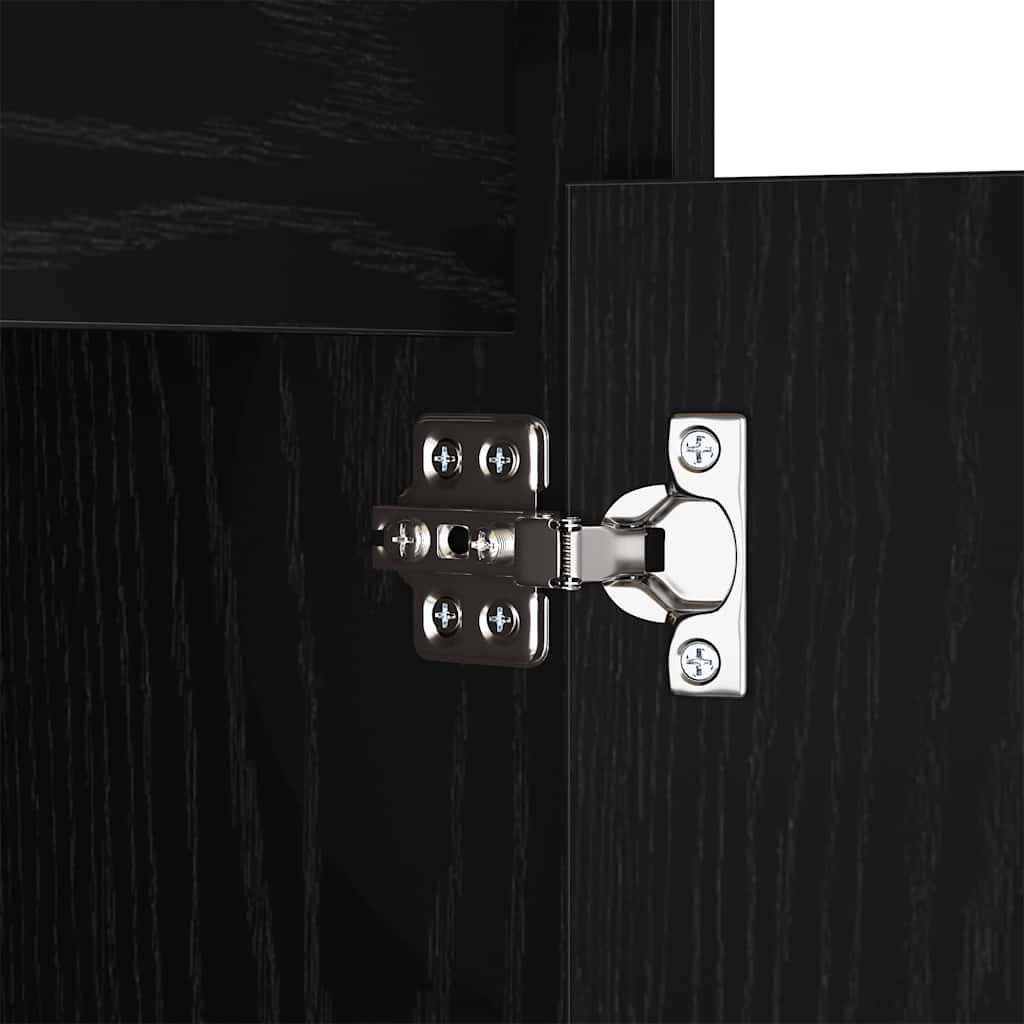 LED Sengeskab 2 pcs Sort eg 38 x 34 x 61 cm Konstrueret træ