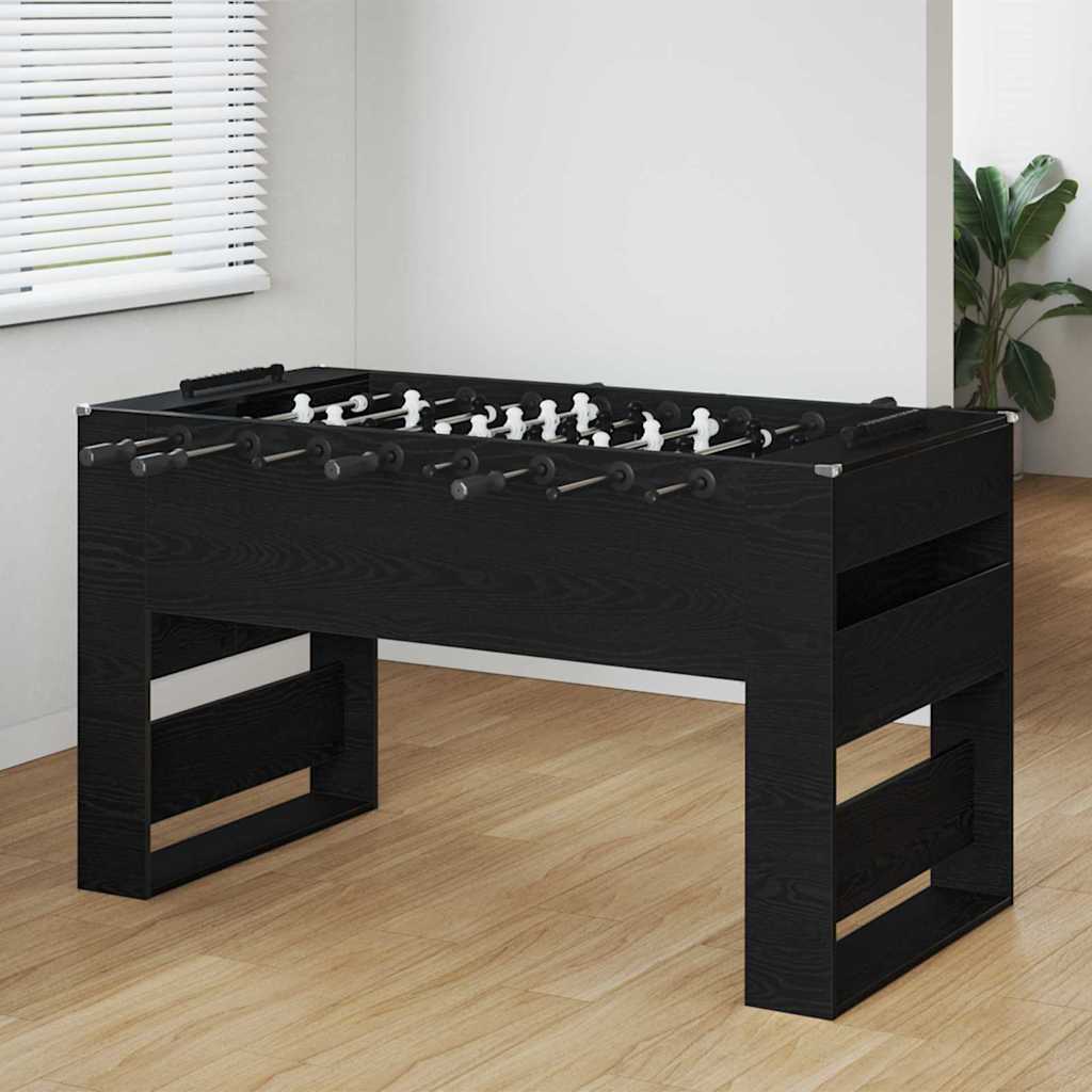 Fodboldbord Sort Eg 146,5 x 74 x 85 cm Konstrueret træ billede
