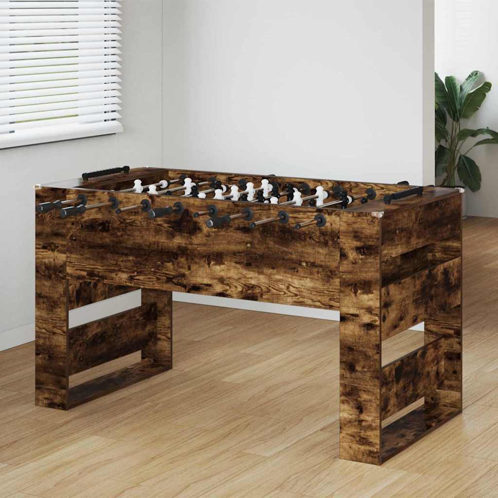 Fodboldbord 2 stk Røget eg 146,5 x 74 x 85 cm Konstrueret træ