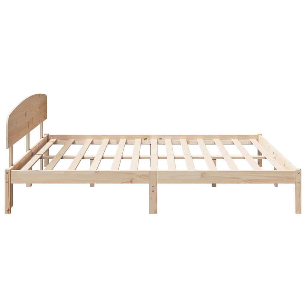Sengestel Naturfarvet 200 x 200 cm Massiv fyrretræ