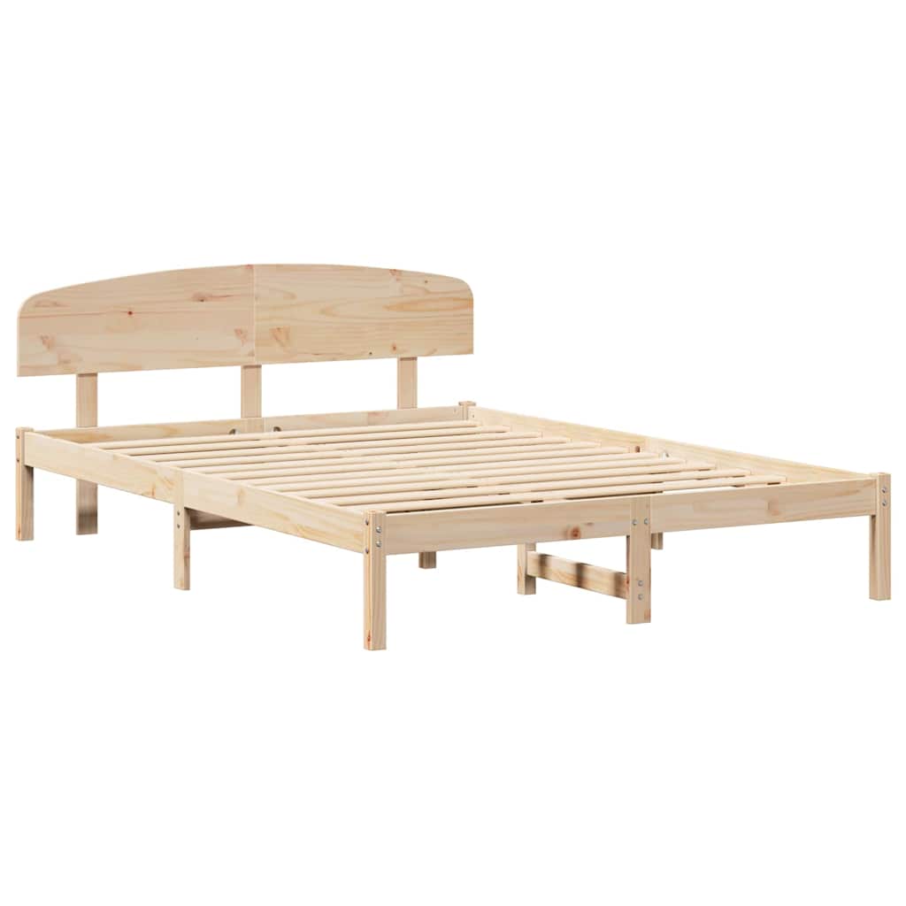 Sengestel Naturfarvet 160 x 200 cm Massiv fyrretræ