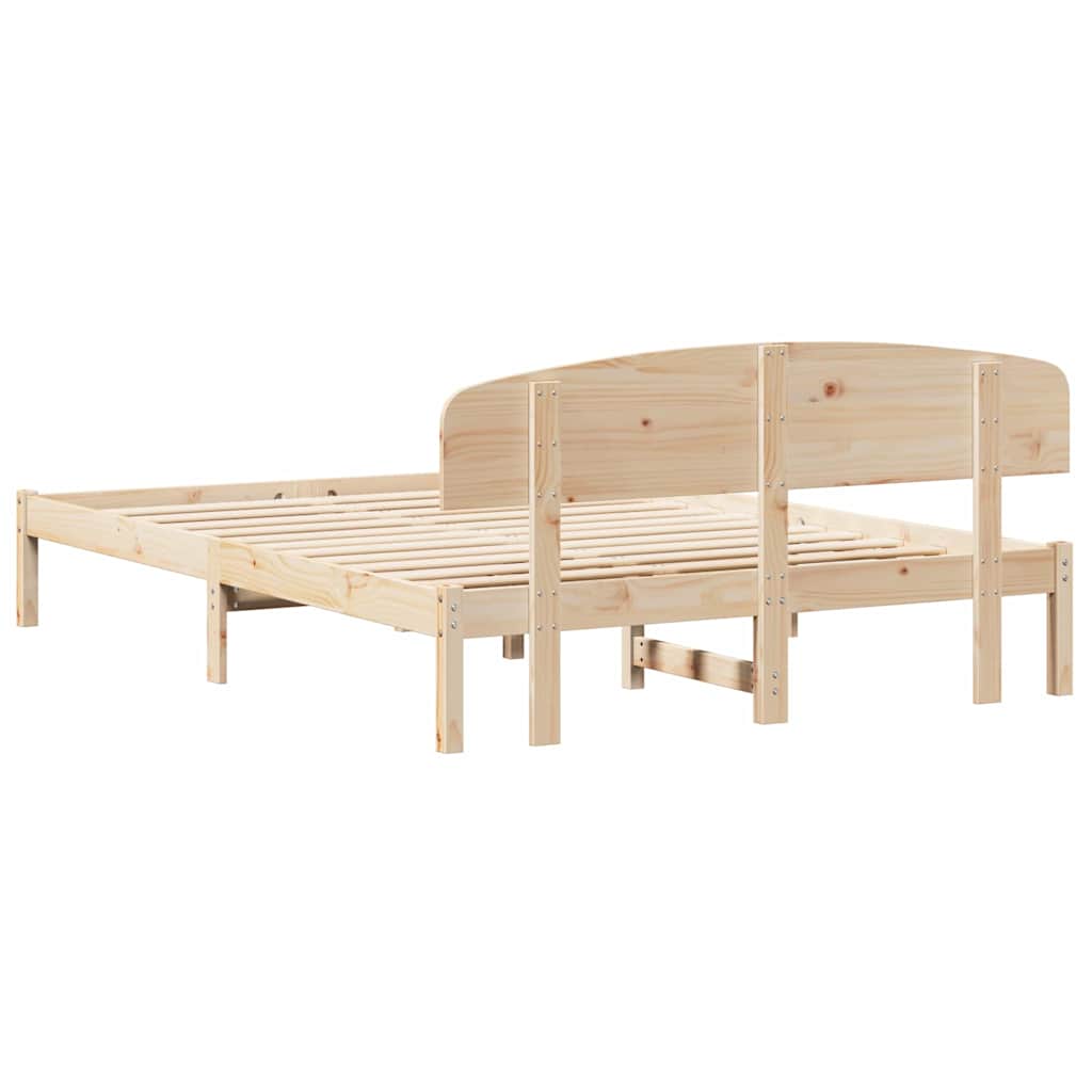 Sengestel Naturfarvet 140 x 200 cm Massiv fyrretræ