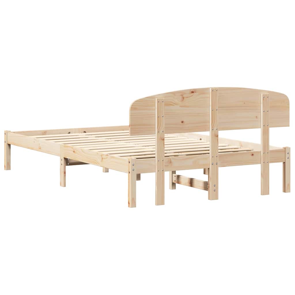 Sengestel Naturfarvet 140 x 190 cm Massiv fyrretræ