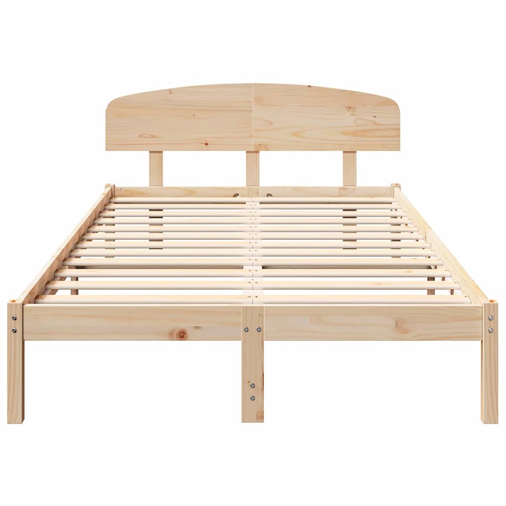Sengestel Naturfarvet 135 x 190 cm Massiv fyrretræ