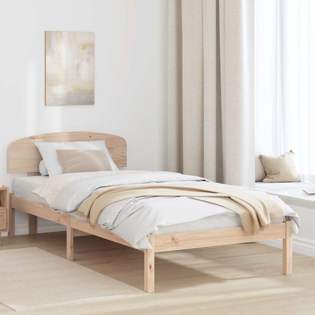 Sengestel Naturfarvet 100 x 200 cm Massiv fyrretræ