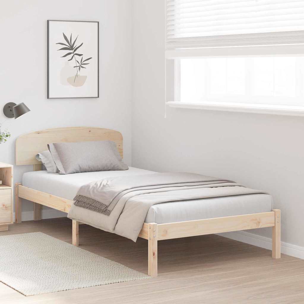 Sengestel Naturfarvet 100 x 200 cm Massiv fyrretræ