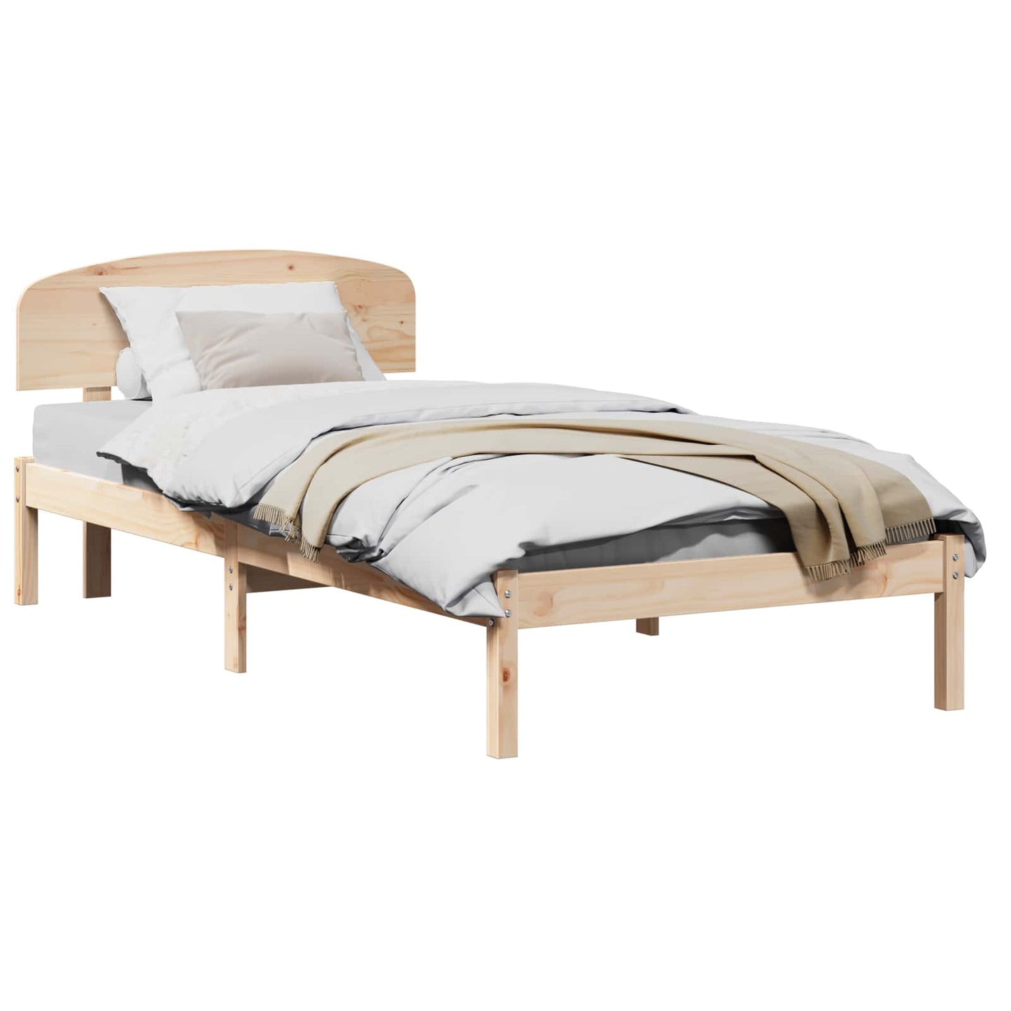Sengestel Naturfarvet 100 x 200 cm Massiv fyrretræ