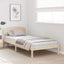 Sengestel Naturfarvet 75 x 190 cm Massiv fyrretræ