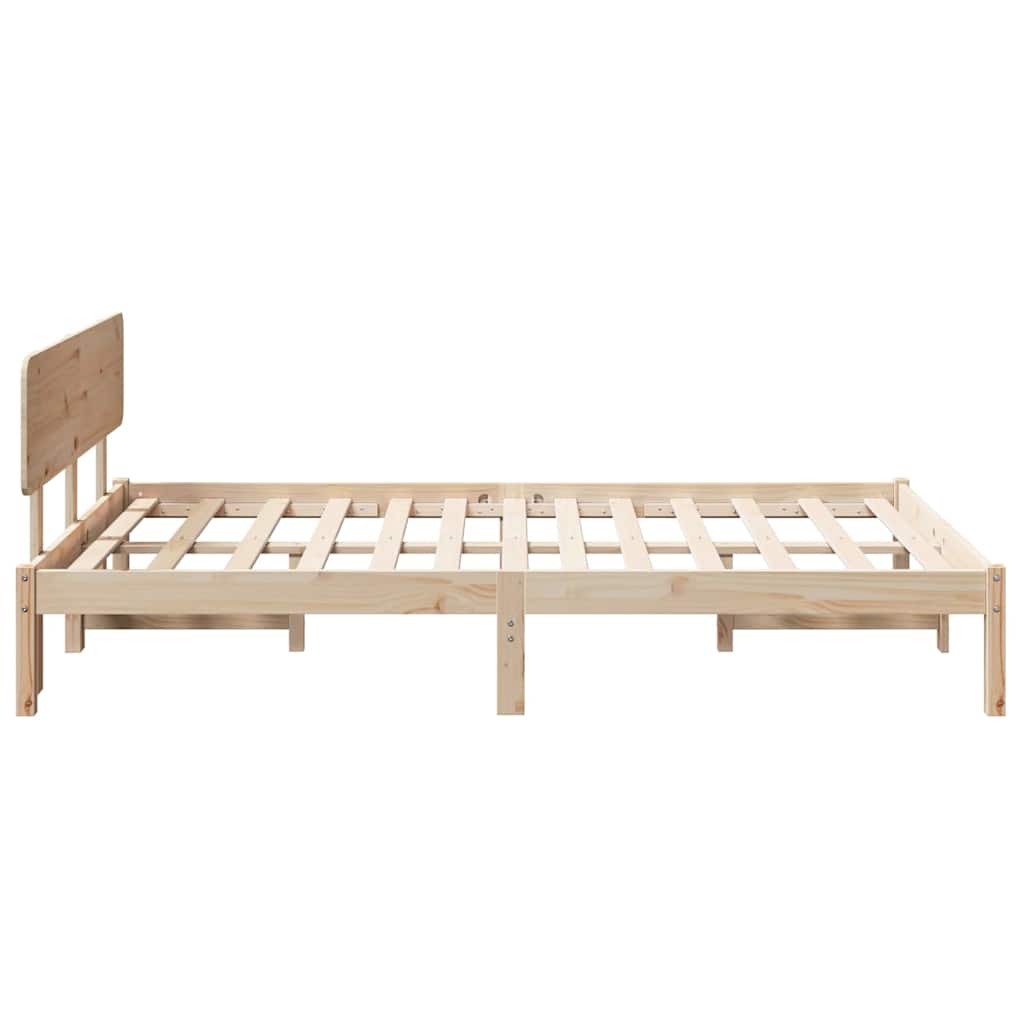 Sengestel Naturfarvet 135 x 190 cm Massiv fyrretræ