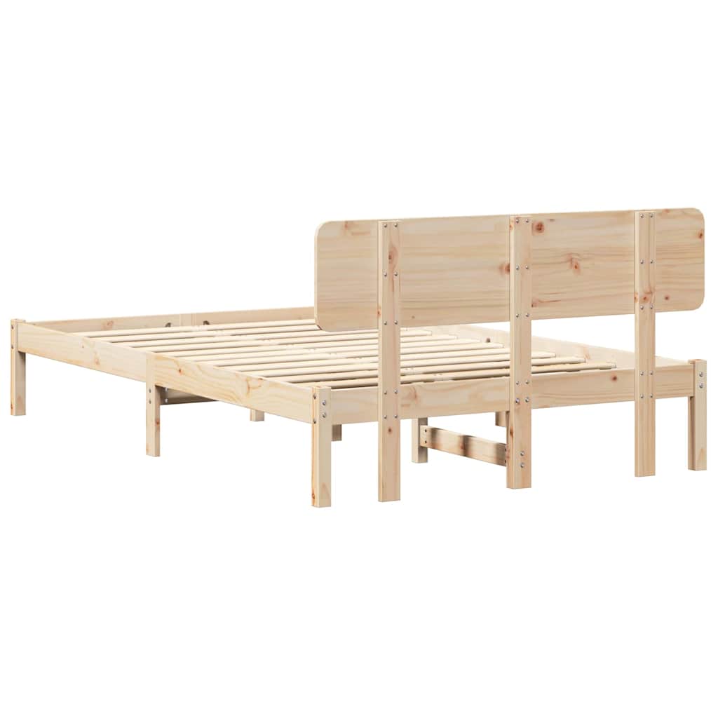 Sengestel Naturfarvet 120 x 190 cm Massiv fyrretræ
