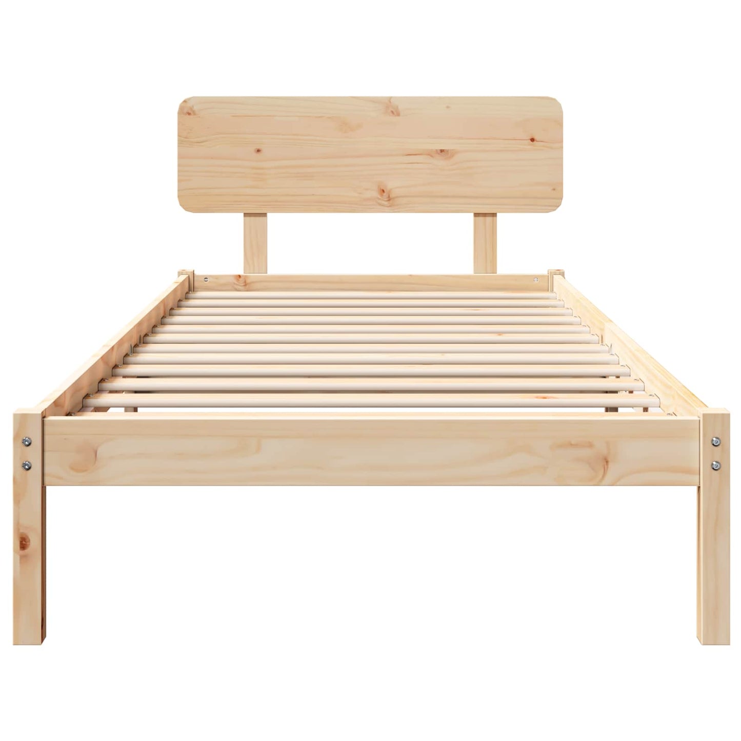 Sengestel Naturfarvet 75 x 190 cm Massiv fyrretræ